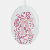 Jugendstil-Brief K Ornament Aus Glas (Vorderseite links)