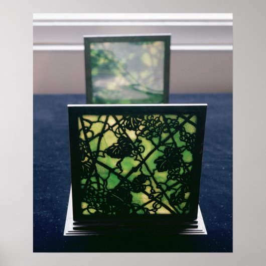 Jugendstil-Buchenden, Tiffany Studios, c.1894 Poster (Vorne)