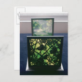 Jugendstil-Buchenden, Tiffany Studios, c.1894 Postkarte (Vorne/Hinten)