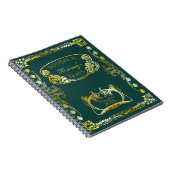 Jugendstil-Buchübersicht Botanische Motive Gold Gr Notizblock (Rechte Seite)
