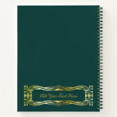 Jugendstil-Buchübersicht Botanische Motive Gold Gr Notizblock (Rückseite)