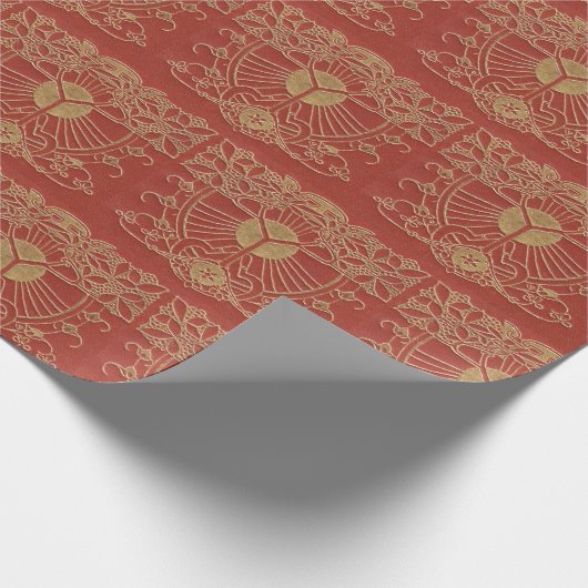 Jugendstil-Buchübersicht Geschenkpapier (Ecke)