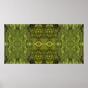 Jugendstil-buntes Ziermuster Vintag in Poster