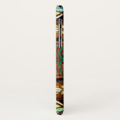 Jugendstil-Buntglas aussehen elegant floral Case-Mate iPhone Hülle (Hinten/Links)