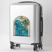 Jugendstil-Buntglas aussehen floral Viktorianisch Aufkleber (Koffer)