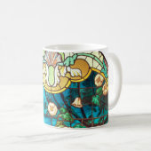 Jugendstil-Buntglas aussehen floral Viktorianisch Kaffeetasse (VorderseiteRechts)