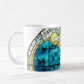 Jugendstil-Buntglas aussehen floral Viktorianisch Kaffeetasse (Links)