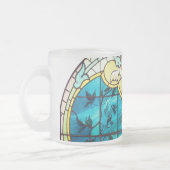 Jugendstil-Buntglas aussehen floral Viktorianisch Mattglastasse (Links)