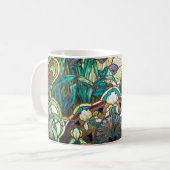 Jugendstil-Buntglas aussehen floral Vintag Kaffeetasse (Vorderseite Links)