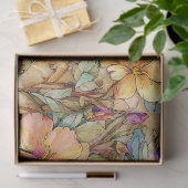 Jugendstil-Buntglas-Blumen Seidenpapier (Geschenk)