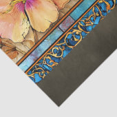 Jugendstil-Buntglas-Blumen Seidenpapier (Ausschnitt)