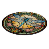 Jugendstil-Buntglas-Libelle Schneidebrett (Ecke)