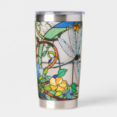 Jugendstil-Buntglas-Look Thermobecher (Links)