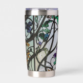 Jugendstil-Buntglas-Look Thermobecher (Vorderseite)