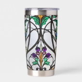 Jugendstil-Buntglas-Look Thermobecher (Links)