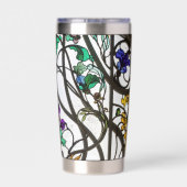 Jugendstil-Buntglas-Look Thermobecher (Rückseite)