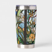 Jugendstil-Buntglas-Look Thermobecher (Vorderseite)