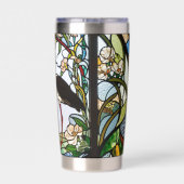 Jugendstil-Buntglas-Look Thermobecher (Rückseite)