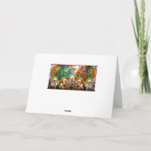 Jugendstil-Buntglas mit Blumen Karte (Rückseite)