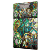 Jugendstil-Buntglas mit Blumen Klemmbrett (Links)