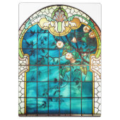 Jugendstil Buntglasfenster Viktorianisch Klemmbrett (Rückseite)