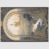 Jugendstil-Burg Rokoko Schwarz n Gold Ephemera 1 Seidenpapier (Vorderseite)