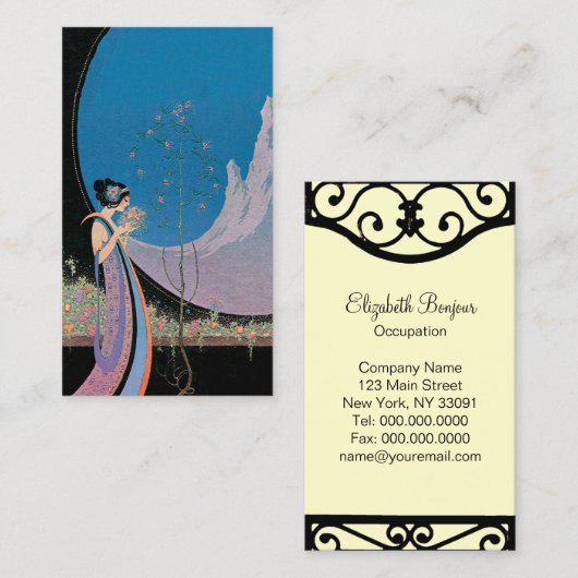 Jugendstil-Chic ~ Visitenkarten Visitenkarte (Vorne/Hinten)