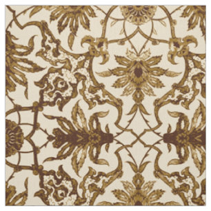 Jugendstil-chinesisches Muster - Braun und Beige Stoff