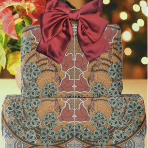 Jugendstil Cyclamen floral Eugene Grasset elegant Geschenkpapier