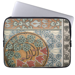 Jugendstil Cyclamen floral Eugene Grasset elegant Laptopschutzhülle