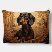 Jugendstil-Dackel Makeup Zubehörtasche (Rückseite)