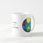Jugendstil Dagaz Rune Becher – ERWACHEN! Kaffeetasse (VorderseiteRechts)