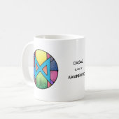 Jugendstil Dagaz Rune Becher – ERWACHEN! Kaffeetasse (Vorderseite Links)