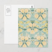 Jugendstil-Dainte Vintages Blumenmuster Postkarte (Vorne/Hinten)