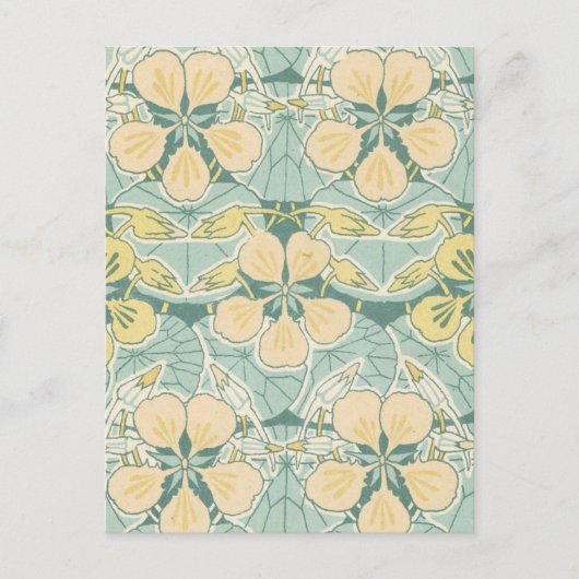 Jugendstil-Dainte Vintages Blumenmuster Postkarte (Vorderseite)