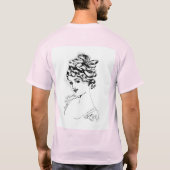 Jugendstil-Dame 1917 Kunst T-Shirt (Rückseite)