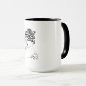 Jugendstil-Dame 1917 Kunst Tasse (VorderseiteRechts)