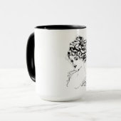 Jugendstil-Dame 1917 Kunst Tasse (Vorderseite Links)