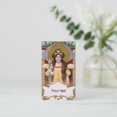 Jugendstil-Dame mit Lilien Visitenkarte (Stehend Vorderseite)