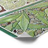 Jugendstil-Dame mit Lorbeerkern-Blätter Poster (Ecke)