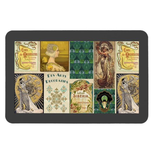 Jugendstil-Damen Magnet (Horizontal)