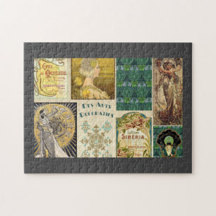 Jugendstil-Damen Puzzle