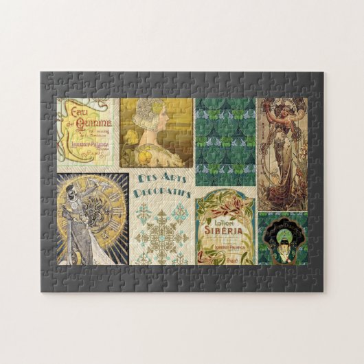 Jugendstil-Damen  Puzzle (Horizontal)