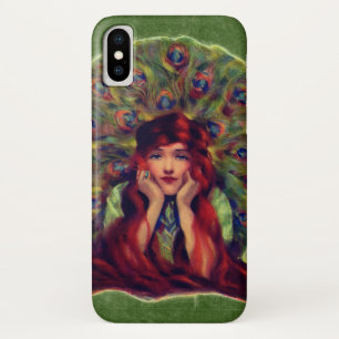 Jugendstil-Deko elegante Pfauenfedern Case-Mate iPhone Hülle