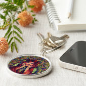 Jugendstil-Deko elegante Pfauenfedern Schlüsselanhänger (Seite)