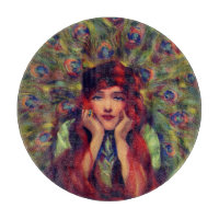 Jugendstil-Deko elegante Pfauenfedern