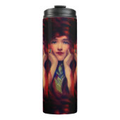 Jugendstil-Deko - Eleganz Vintag Thermosbecher (Vorderseite)