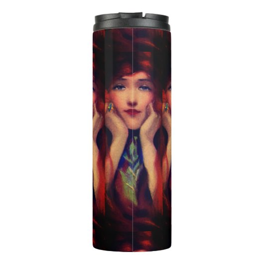 Jugendstil-Deko - Eleganz Vintag Thermosbecher (Rückseite)