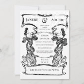 Jugendstil-Deko Gestaltungsrahmen Einladung (Vorderseite)