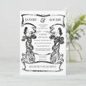 Jugendstil-Deko Gestaltungsrahmen Einladung (Stehend Vorderseite)